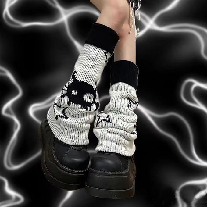 Sexybody Women's Leg Warmers Fashion Knit Warmers Long Socks Cute Y2K Kawaii Japanese Lolita Harajuku Accessories for Girls