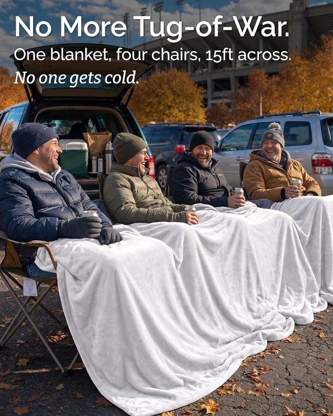 Ultra Soft Fleece Blanket Oversized King Size - Flannel Fleece Luxury Blanket - Lightweight for Couch Bed Chair - Thick, Warm and Breathable - All Season Cozy, White