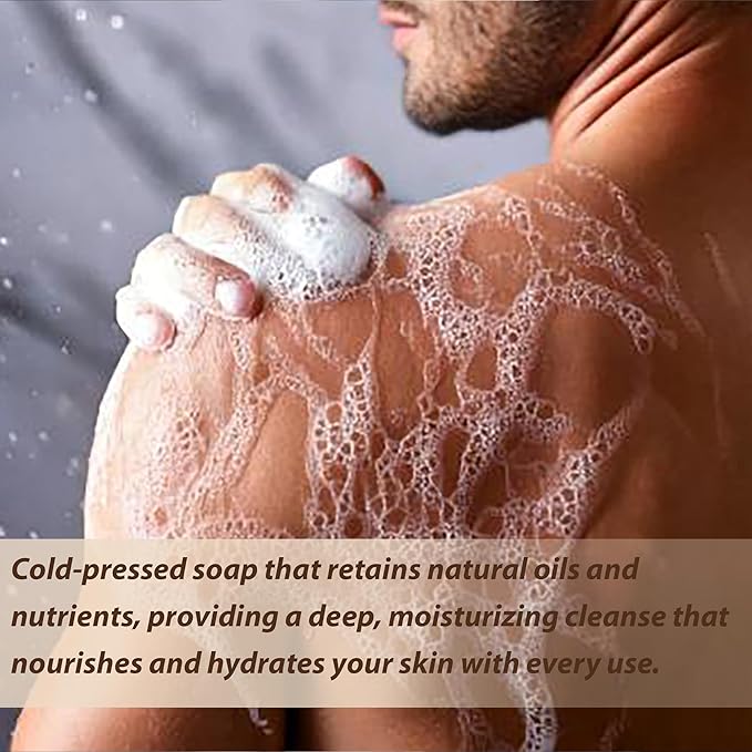 Natural Handmade Cold Press Bar Soap – Pear with Chia and Turnip Seeds - Aloe Vera and Vegetable Collagen – Soft Exfoliating Formula