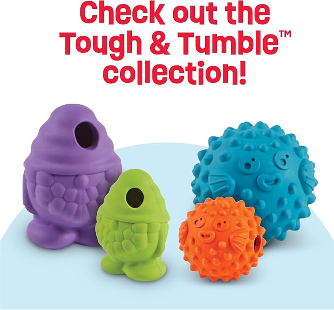 Brightkins Tough & Tumble Treat Dispenser Large Gnome - Enrichment Toys for Dogs, Treat Dispensing Dog Toys, Dog Toy Snack Dispenser, Interactive Puppy Games, Mental Stimulation for Dogs, Durable Ball