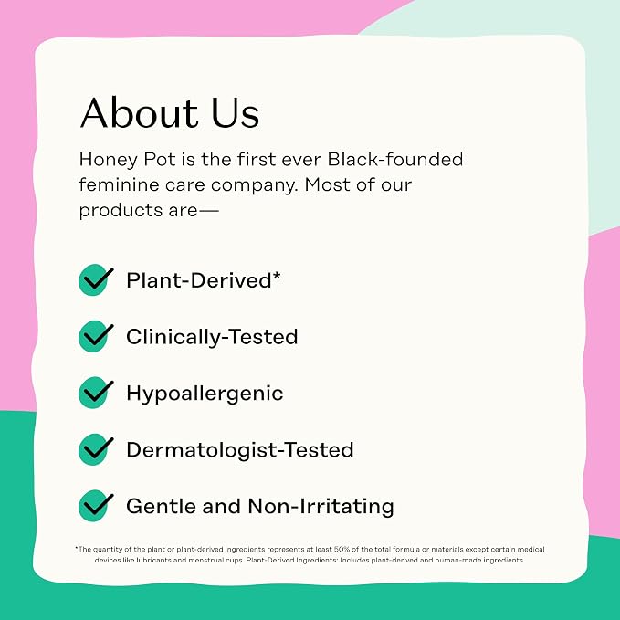 The Honey Pot Company - 64ct - Herbal Pads for Women - Organic Incontinence Overnight w/Wings - Infused w/Essential Oils for Cooling Effect - Postpartum Essentials - Feminine Care