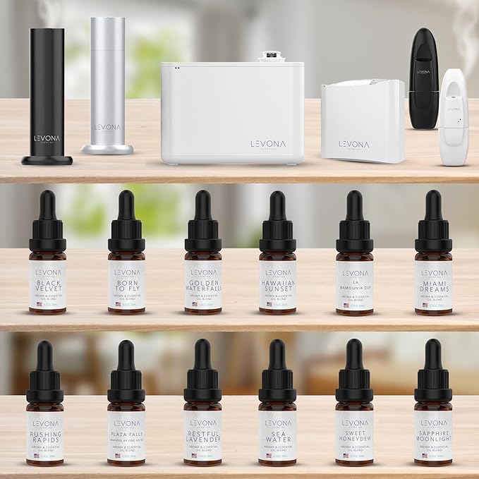 Levona Scent Essential Oil - Aroma for Home, Office, Hotel & Spa, Ideal for Humidifiers & Diffusers, Fragrance with Aldehydic Scent, Lemon, and Aqua Marine - 10ml / 0.33 fl oz, Born to Fly