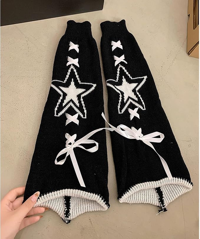 Sexybody Women's Leg Warmers Fashion Knit Warmers Long Socks Cute Y2K Kawaii Japanese Lolita Harajuku Accessories for Girls