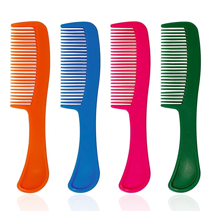 100 pcs Combs In Bulk Individually Wrapped, 4 color Pocket Hair Combs Set for Women, Men and Kids, Colorful Travel Comb Bulk for Airbnb Homeless Hotel Shelter Home Charity