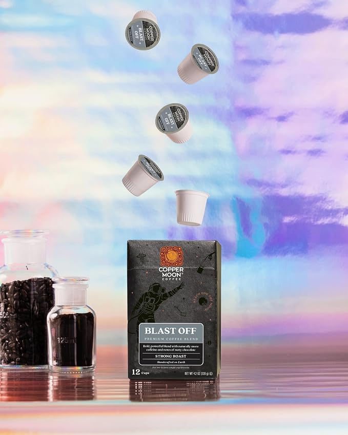 Copper Moon Single Serve Coffee Pods for Keurig K-Cup Brewers, Strong Roast, Blast Off Blend, 36 Count