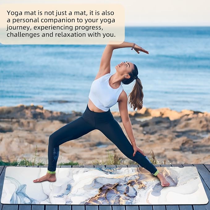 FOLAI Extra Thick Yoga Mat 6mm,pilates mat thick - Non-Slip Exercise Mat for HIIT, Pilates & Home Workouts & Workout with Free Carry Strap