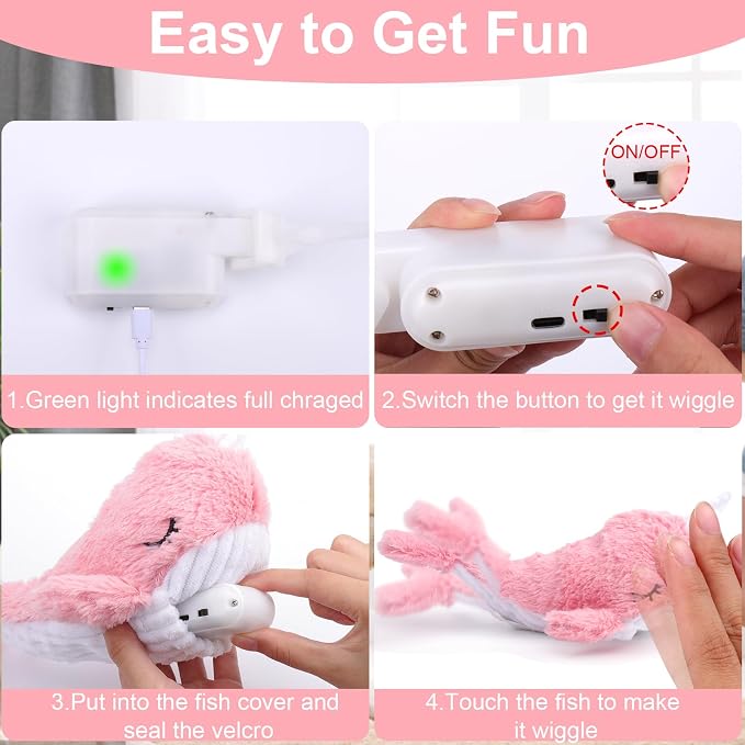 Mity rain Interactive Dog Toys Whale
