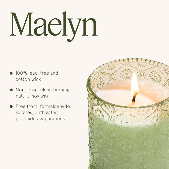 LA JOLIE MUSE Pistachio Macaron Scented Candle | Pistachio, Milk & Vanilla | 6 oz Natural Soy Wax | 40 Hours Clean Burn | Holiday Gift for Dessert Lovers | Seasonal Home Décor