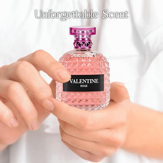 A CENTER Valentine Rose&Valencia Perfume Set for Women - Floral Fragrance Gift Set with Floral Fruity Scent| 3.4 Fl Oz Each Eau De Pafume for Office Wear