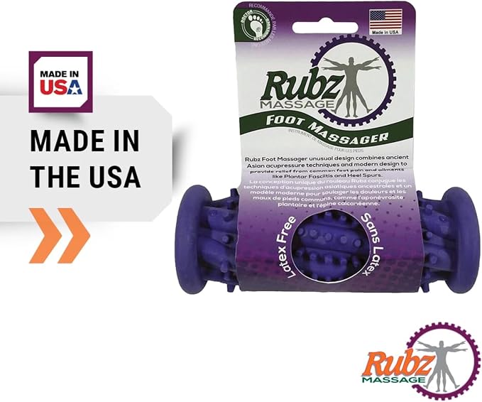 Due North Foot Rubz Combo Pack, Original Foot Rubz & Foot Massage Roller, 0.6 lb., multi colored, 2 piece set, (DNFCP3