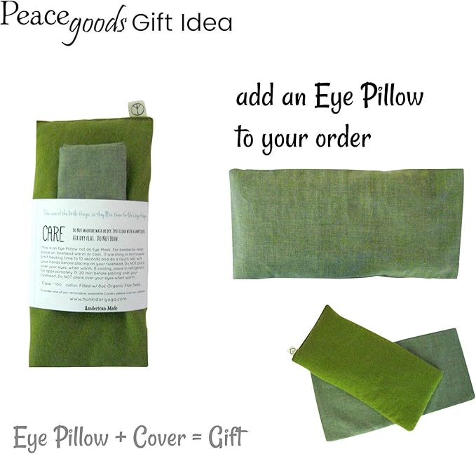 Eye Pillow Cover Pack of (4) - 4.5 x 9 - Soft Cotton Washable - fits Most Eye Pillows - Yoga Massage Meditation spa - USA Made - Bulk - Moss Green Olive