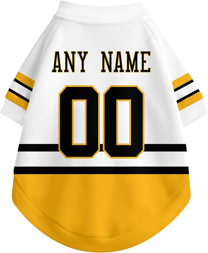 Boston Dog Clothes Personalized Pet T Shirt for Dogs Gift | Custom Name Number Jersey Style Pet Shirt for Dog