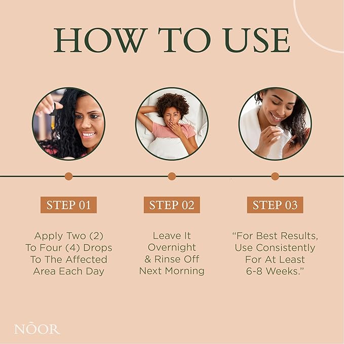 NOOR HAIR Growth Super Hair Serum for Frizzy and Damaged Hair, Prevent Hair Loss & Thinning, Hair Treatment Serum for Women