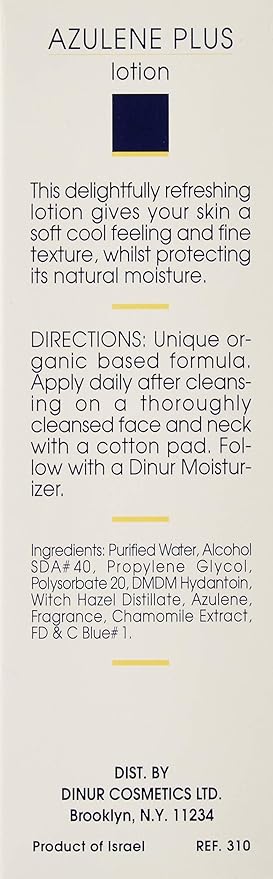Dinur Cosmetics AZULENE PLUS Lotion for normal/oily skin 4 fl. oz. 120 ml