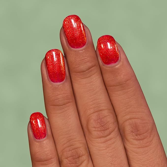 ILNP Melody - Fiery Orange Shimmer Nail Polish