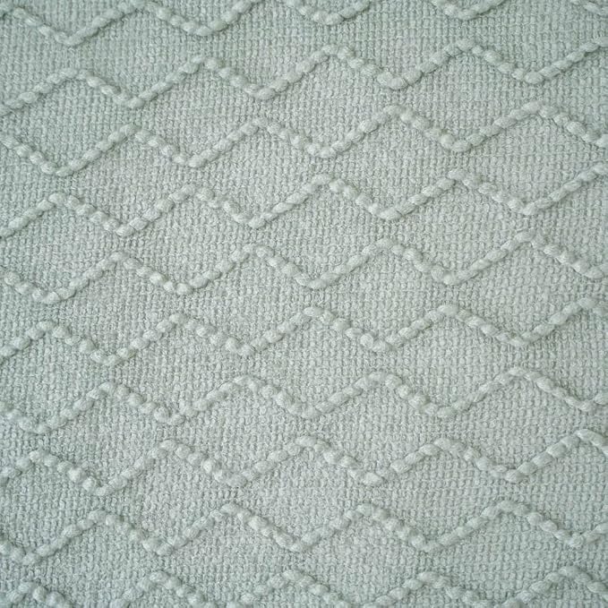 BATTILO HOME Sage Green Throw Blanket for Couch, Light Blue Knit Throw Blanket, Decorative Textured Sage Throw for Home Decor, 50"x60"