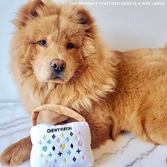 Haute Diggity Dog Chewy Vuiton Handbag Plush Dog Toy, Designer Parody Toy