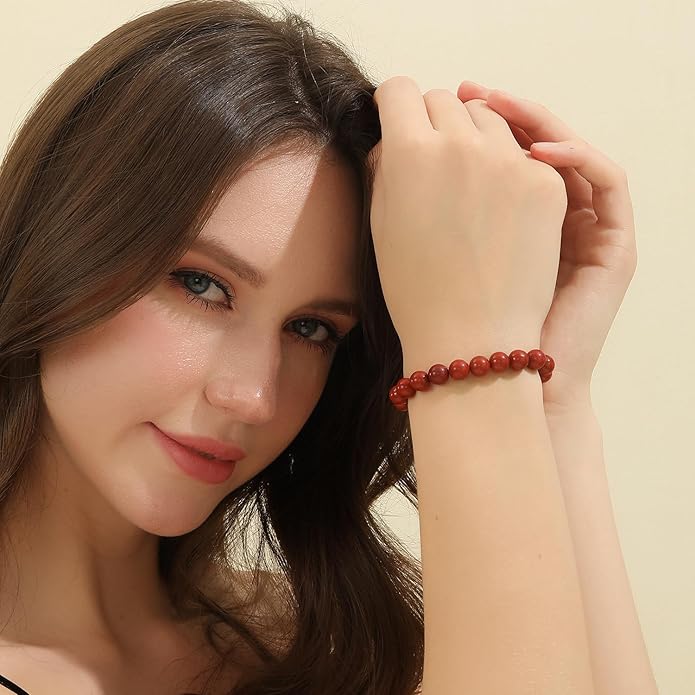 Crystal Vibe 8mm Beaded Bracelets For Women Men - Healing Crystal Bracelet - Adjustable Size