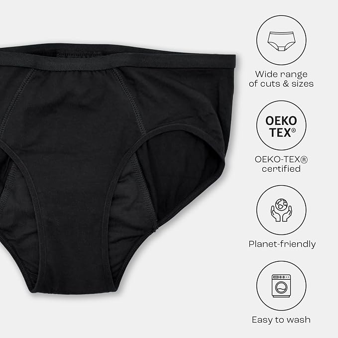 Bambody Absorbent Brief, Super Comfy Period Underwear for Women - Leakproof Period Panties