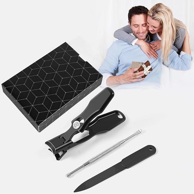 Stocking Stuffers Gifts for Men Adults Seniors, Nail Clippers with Catcher, Christmas Gifts for Men Dad Boyfriend Teens Him, Heavy Duty Clipper with Safety Lock for Mens Women Seniors