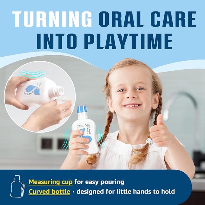 oh care Mouthwash for Kids P113+ Peptide Anti Cavity Mouth Rinse Alcohol Free for Teeth and Gums Safe Oral Hygiene for Newborn to Toddler 11.8 fl oz (11.8 Fl oz, Grape)