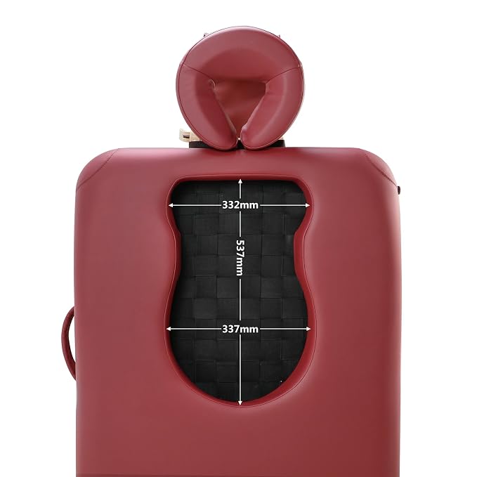 Master Massage 30'' Eva Portable Pregnancy Massage Table for Female Clients and Obese Individuals, Spa Salon Facial Bed for Pregnant Women- Multi Functional (Burgundy)