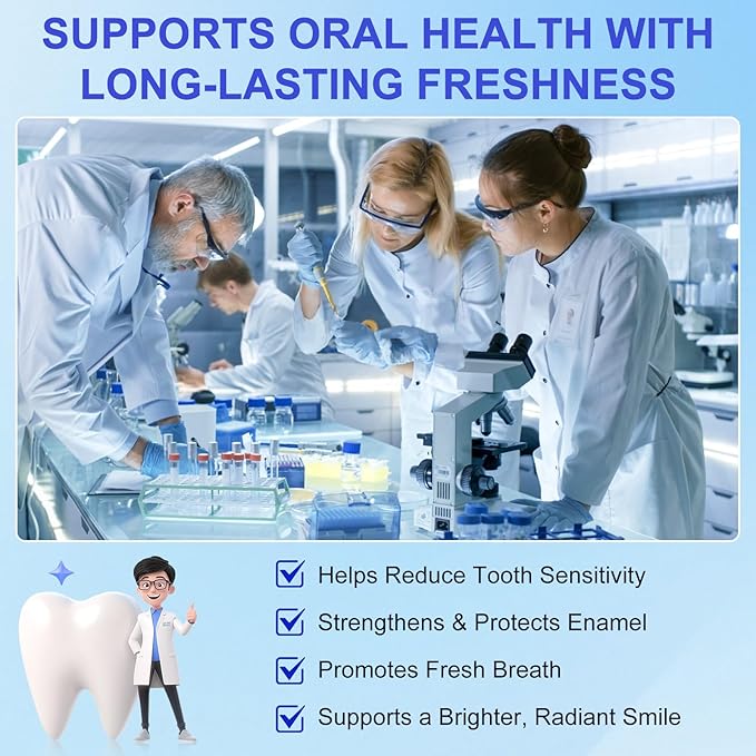 Fluoride Free 7.5% Hydroxyapatite Toothpaste, (2pcs) Nano Hydroxyapatite Toothpaste for Remineralizing Enamel, Sensitive Teeth, Tooth Strengthening, Fresh Mint, Daily Use for Oral Care