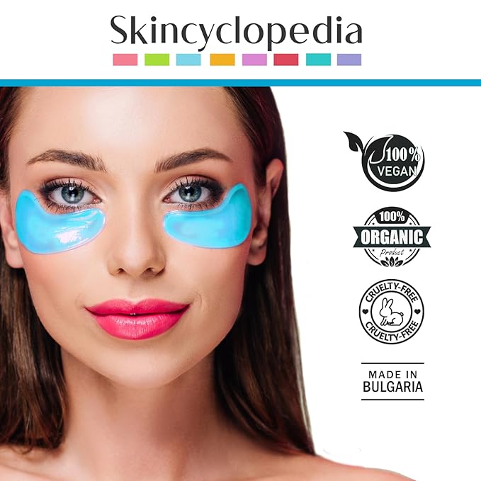 Under Eye Treatment, Roll-On + 3 Hydrogel Pads with Caffeine & Q10, Cooling Roller, Energizing Serum for Dark Circles, Puffiness Bags, Fine Lines & Wrinkles, Deep Hydration Activator.