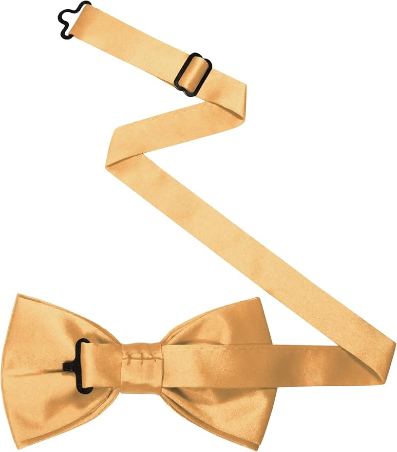 JEMYGINS Solid Color Pre-tied Bow Tie Adjustable Bowtie for Men
