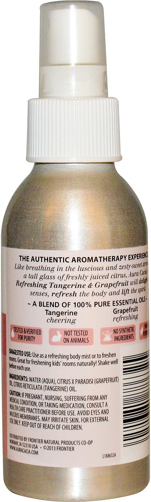 Aura Cacia Tangerine/Grapefruit Aromatherapy Mist 4 Oz. Bottle