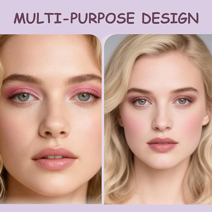 Eye & Cheek Palette,Glow Wardrobe Palette,Highlighting Eye & Cheek Palette,Eyeshadow and Highlighter Makeup,Makeup Palettes Contour Kit,Rich Glow Shades for Eyeshadow & Cheek Highlight