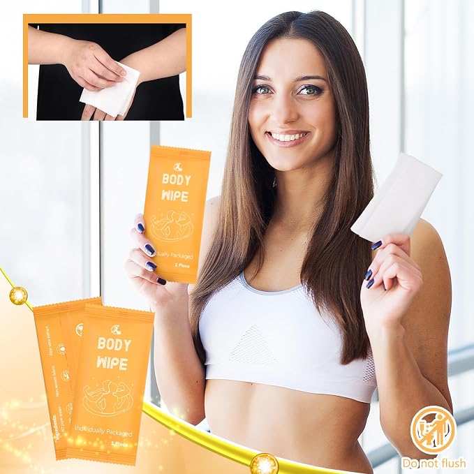 Timgle 200 Pcs Acidified Travel Deodorant Wipes for Women & Men Variety Pack Mini Hypoallergenic Face and Body Wipes Disposable Individually Wrapped Cleansing for Travel Gym