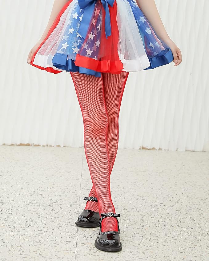 Girls Fishnet Stockings for Princess Dress High Waist Mesh Tights Cute Pattern Knit Socks