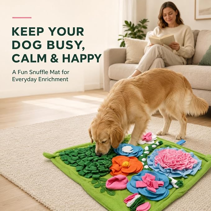 Snuffle Mat for Dogs, Interactive Dog Puzzle Toy & Slow Feeder