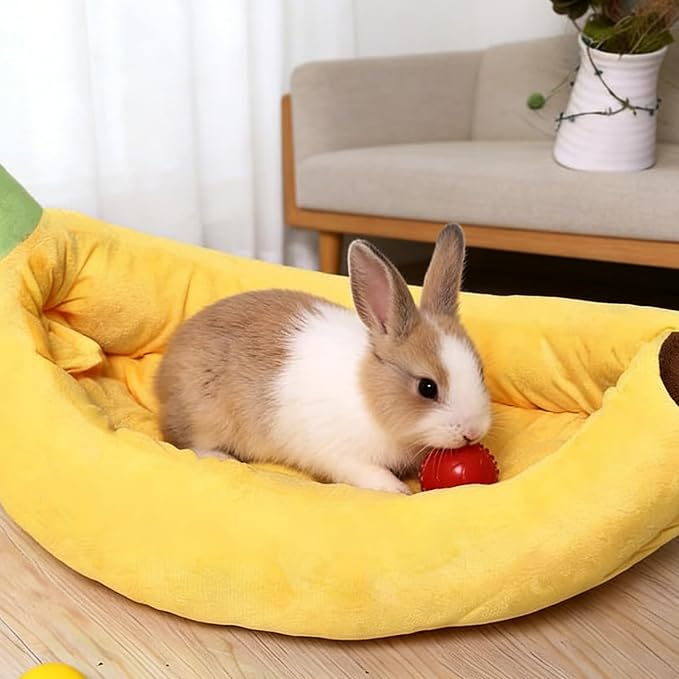Dog & Cat Bed for Indoor Cats Relaxing Banana Mattress Fluffy pet Mattress Waterproof Memory Foam pet Bed with Sides Suitable for Small and Medium-Sized Dogs and Cats (X-Small)