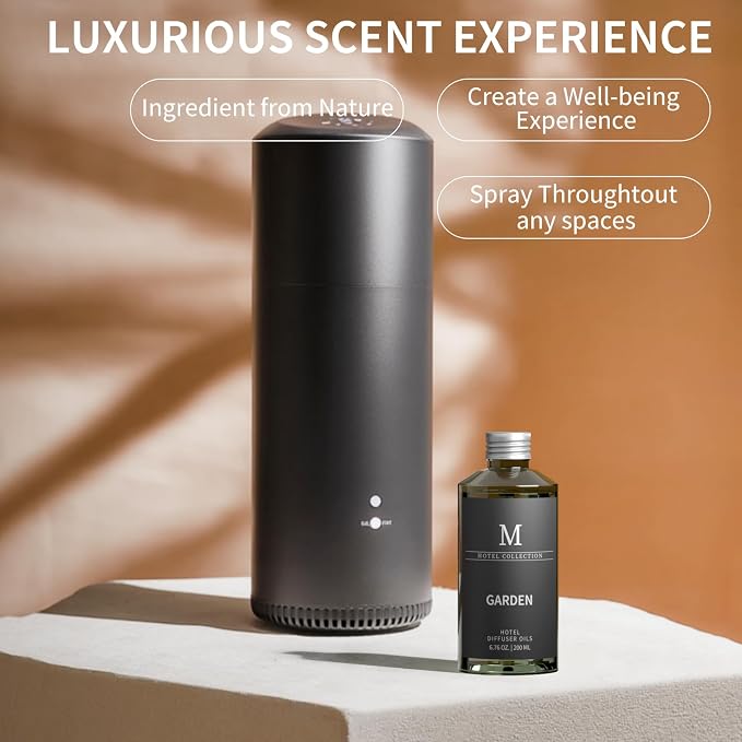 Hotel Scents Garden 6.76 Fl Oz (200 ml), Home Luxury Aroma,Hotel Fragrance Diffuser Oil,Hotel Diffuser Oil for Aromatherapy, Bigger Bottle, Bolder Aroma, Longer Lasting