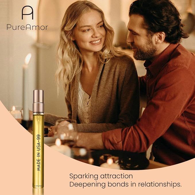 PUREAMOR Pheromones Perfumes for Women, Coffee, Vanilla Scent, Pheromones Cologne for Men, Travel Perfume Spray 0.34fl.oz/ 10ml (No.99)