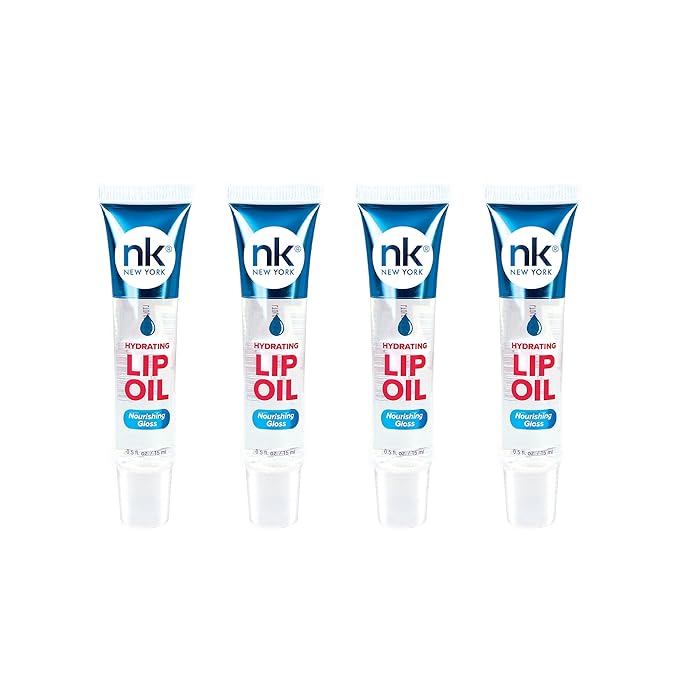 Nicka K Hydrating Lip Oil Nourishing Glass (GLOSS-4PK)