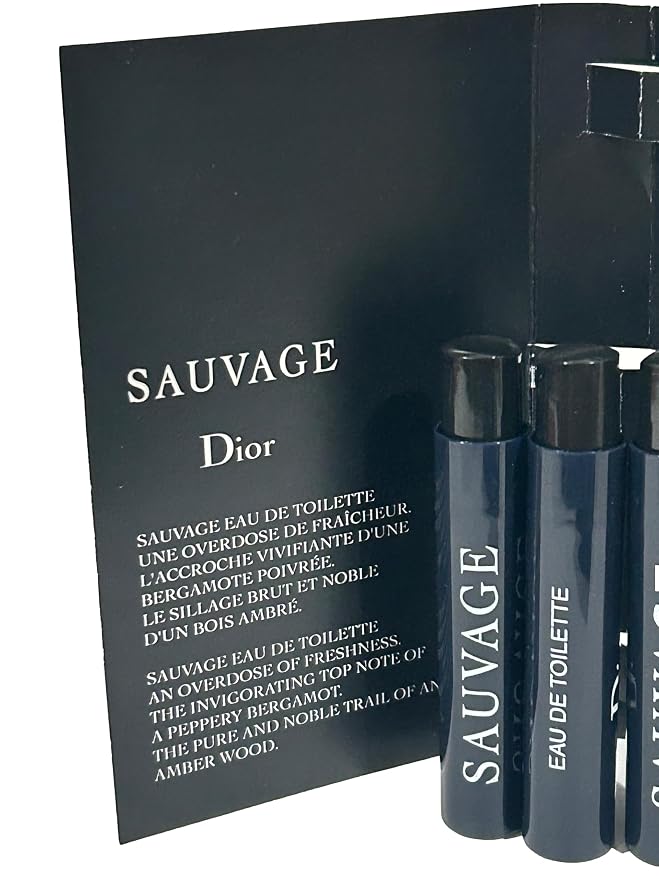 Dior Christian SAUVAGE MEN Sample Spray EDT Perfume Vial 1 ml /0.03 oz - 3 PCS