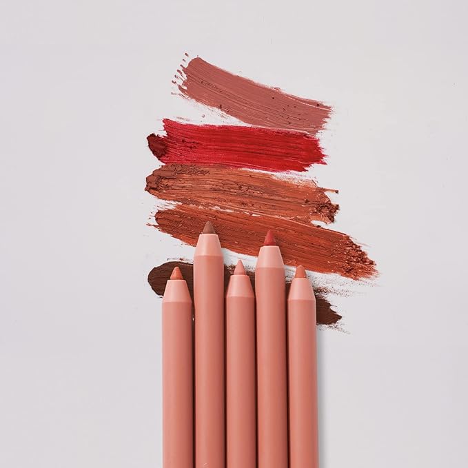 Retractable Nude Brown Lip Liner Pencil with Built-In Sharpener, Light Brown Lipner Crayon with Creamy Texture, All-day Wear, Precise Definition, Vegan & Cruelty-Free, (Classic Nude)