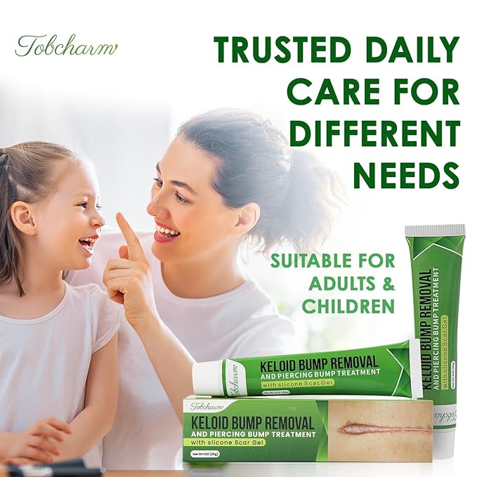 Advanced Keloid Bump Removal Gel: Silicone Keloid Scar Removal Cream for Scars from Piercing, Surgical Marks, Acne, and Burns, Keloid Treatment for Ears, Face, and Body with Healing Formula 30g