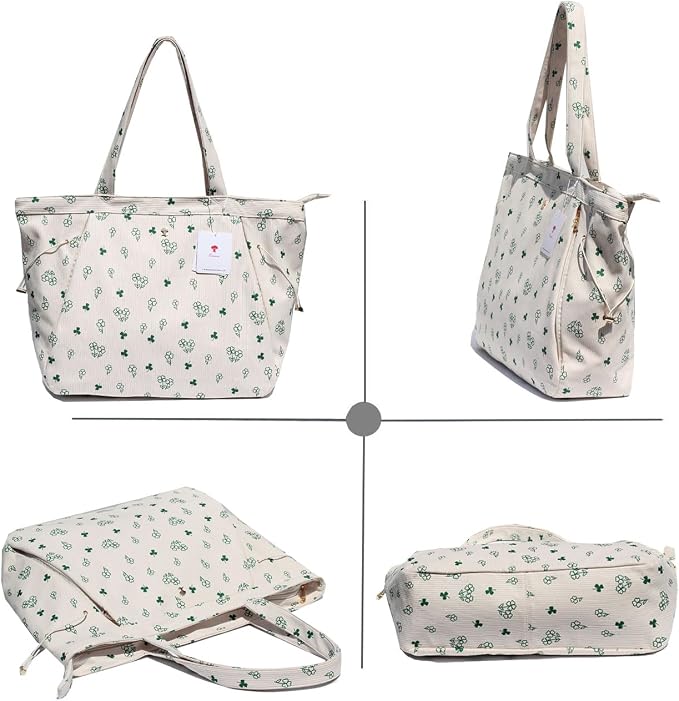 ESVAN Corduroy Yoga Tote Bag Gifts for Women Drawstring Yoga Mat Bag for Office Workout Travel Carryall Pilates Gym