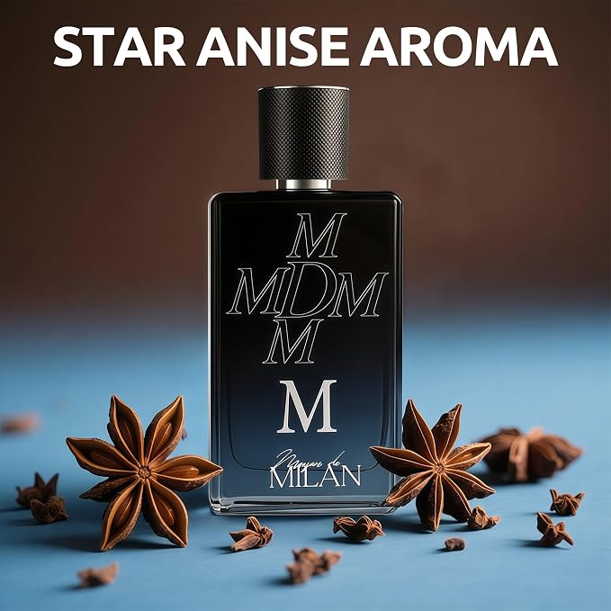 A CENTER Men's Cologne Gift Set of 4(MilanValia&MLvincible&MDM&Lhomme) - 3.4 Fl Oz Each Vanilla Bourbon, Leather & Amber Floral Fragrance Luxury Eau de Toilette