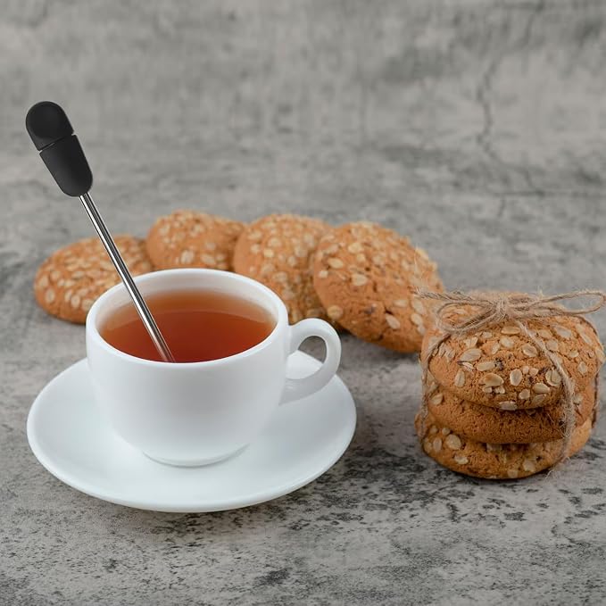 Numola Long Handle Twisting Tea Ball Stainless Steel, 2Pcs | Tea Ball Infuser for Loose Tea, Reusable Loose Leaf Tea Steeper, For Cup and Teapot