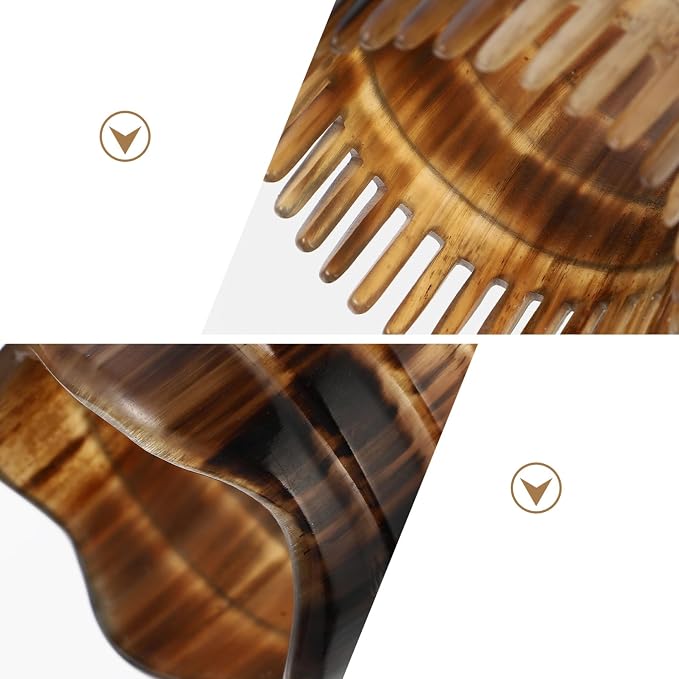 Dandruff Comb Scalp Massager Tool, Natural Bull Horn Scalp Massage Comb Hair Growth, Head Massager Stimulator Exfoliator Shampoo Brush for Women Hair Care(Random Styles)