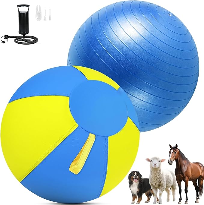 25 Inch Heavy Duty Herding Ball for Large Dogs - Anti-Burst Interactive Toy with Tear-Resistant 1000D Oxford Cover, Outdoor Agility Training & Backyard Play for German Shepherds & Rottweilers