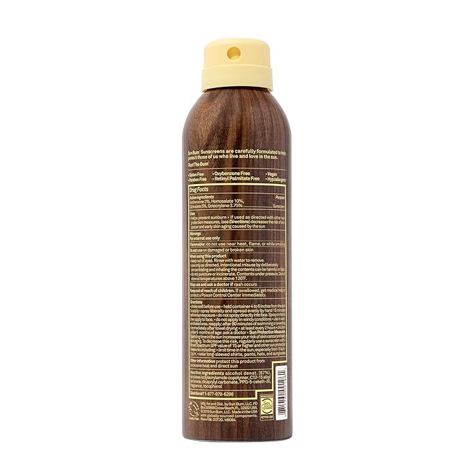 Sun Bum Original SPF 30 Sunscreen Body Spray - Broad Spectrum Moisturizing Sunscreen with Vitamin E - Hawaii 104 Act Compliant (Made without Octinoxate & Oxybenzone) - 6 oz