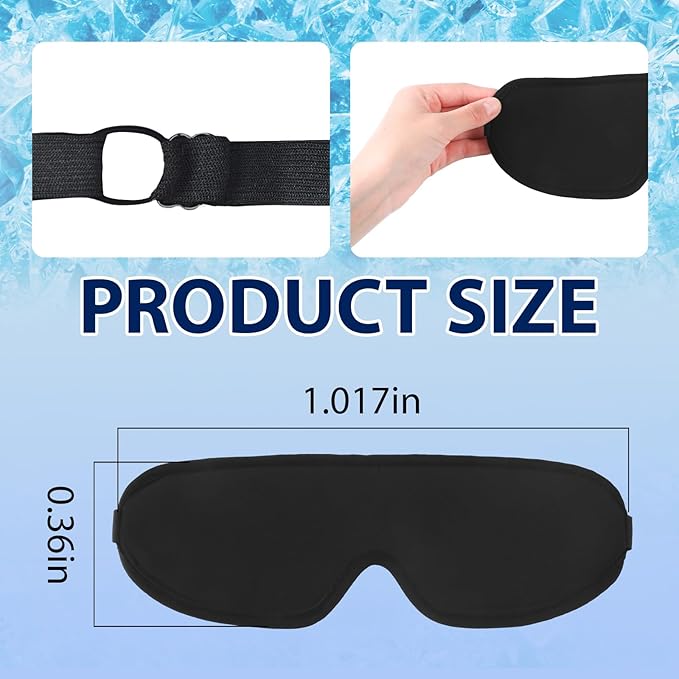 3 Pcs Gel Cooling Eye Mask Cold Compress Reusable Ice Bag Cold Gel Weighted Sleeping Mask for Dark Circles & After Surgery, Flexible Ice Pack Items