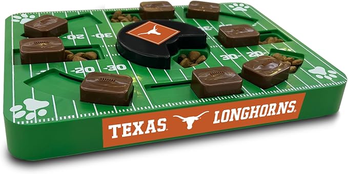 Pets First NCAA Texas Longhorns Puzzle Toy, Puzzle Treat Dog Toy, Interactive Dog Treat Toy, Dog Puzzle Feeding Slow Toy