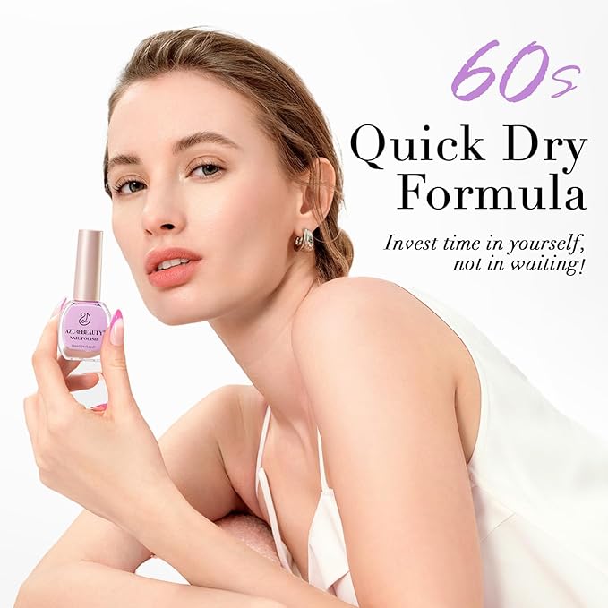 AZUREBEAUTY Dreamy Purple Nail Polish– Quick Dry, Long-Lasting, Natural Glossy Finish for DIY Manicure & Nail Art, Salon Quality, 10ml for Women